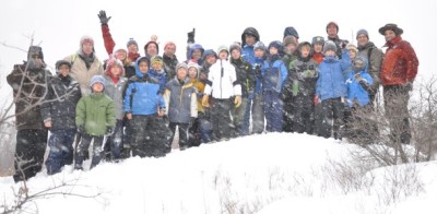 Pack 1 Cub Scouts hike, throw snowballs, hear stories during cabin campout