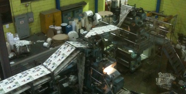 Colonial Times staffers see presses running, learn about production at Herald Community Newspapers