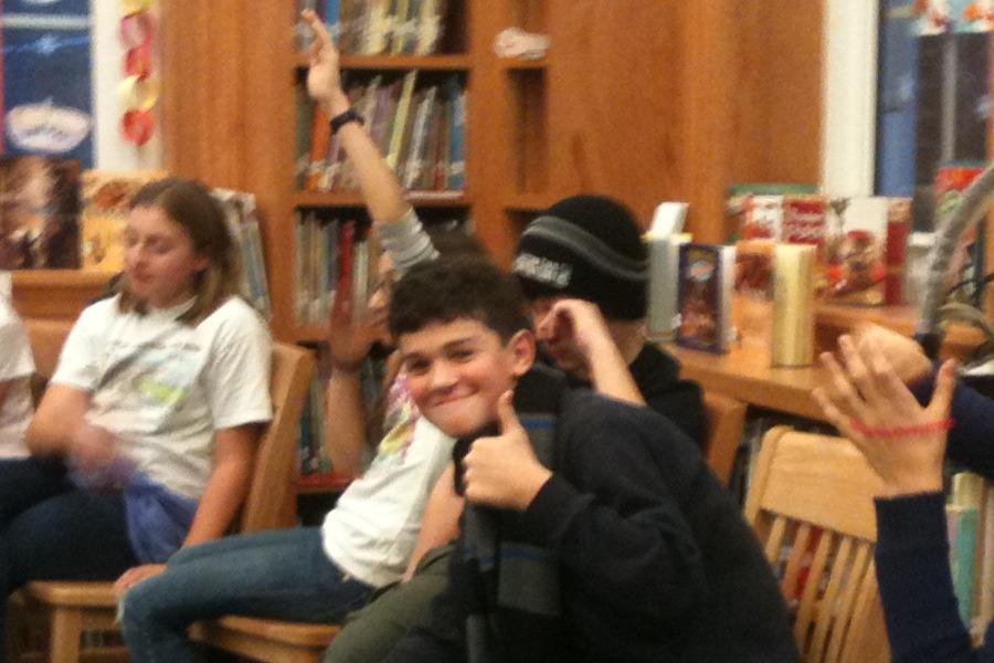Founding sports editor Henry Driesen gave the thumbs up during the editors' talk.