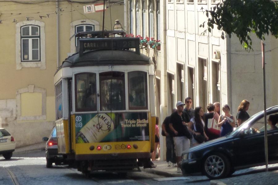 One of Lisbon's many little buses.
