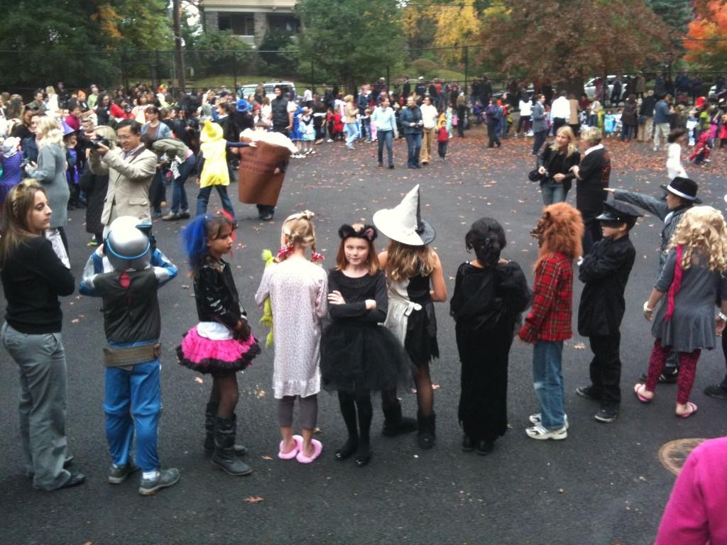 Kids marched in the Colonial Halloween parade three years ago.