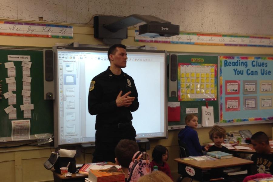 Pelham Police Sergeant Brian Hendrie teaches during 2014.