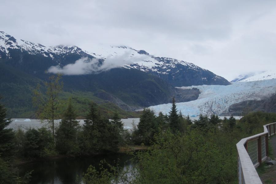 The Mendenhall Glacier in Juneau, Alaska.