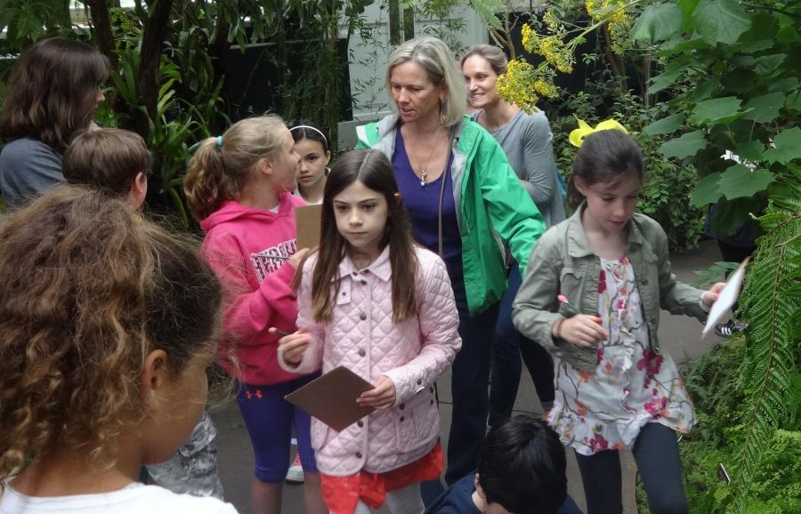 Mrs. Lombardi on a 2014 field trip to the New York Botanical Gardens.