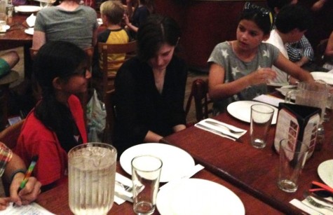 Tisya Sharma (on left) interviewed Ms. Allee Manning of TIME for Kids along with Ella Miller.