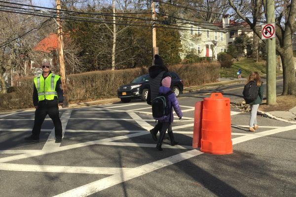 Sal Ariganello is at the intersection of Highbrook and Boulevard helping people cross every day.